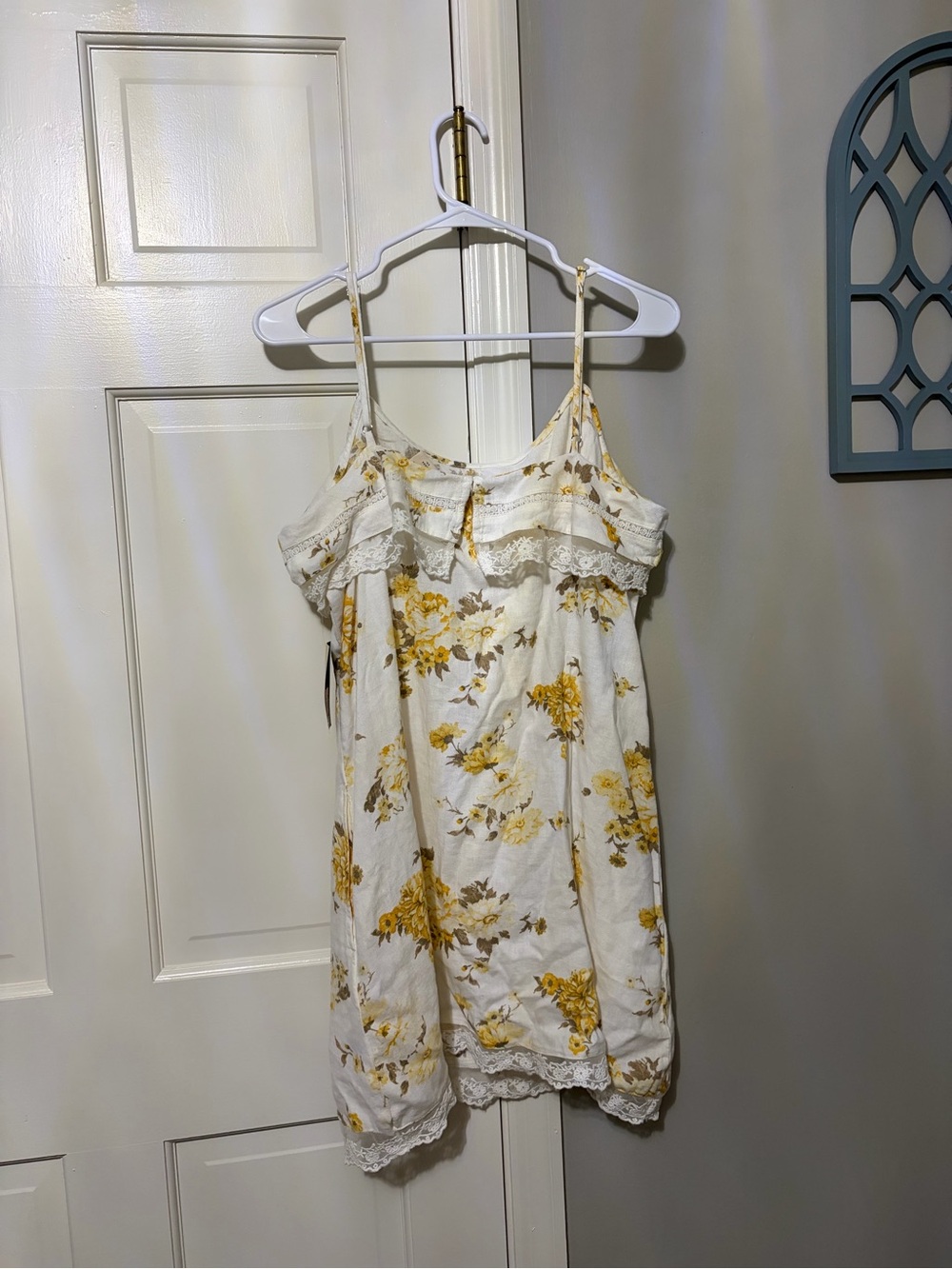 Universal Thread White Sundress with Yellow Floral Print - Picture 4 of 6